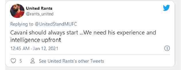 Manchester United fans make Edinson Cavani demand vs Burnley - Bóng Đá