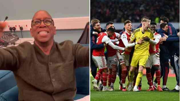 Tin bóng đá - Ian Wright ăn mừng cuồng nhiệt sau bàn thắng của Reiss Nelson