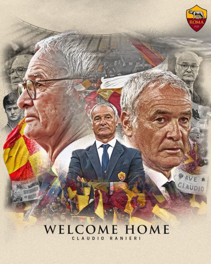 Claudio Ranieri tái xuất tại Roma