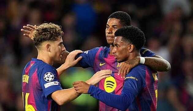 Song sát Fermin - Rashford giúp Barca hủy diệt Olympiakos