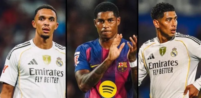 3 ngôi sao người Anh ở El Clasico: Rashford thăng hoa, Bellingham và Alexander-Arnold  gặp khó