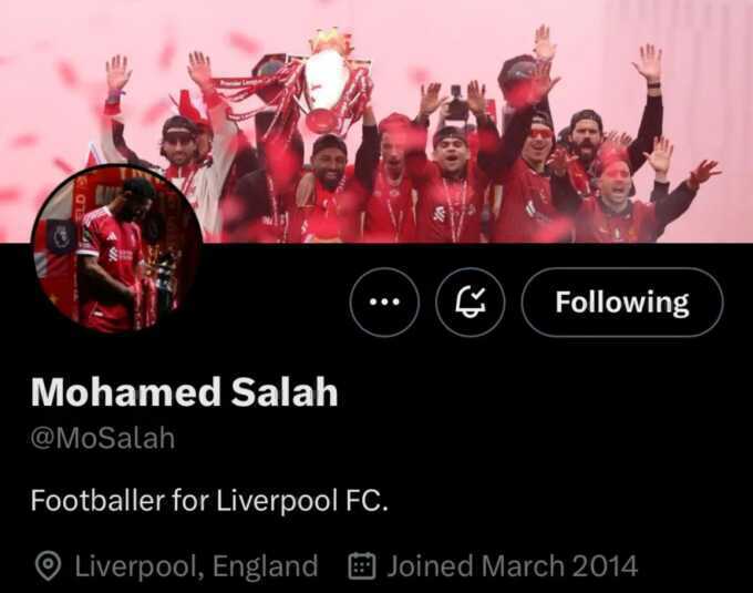 Salah xóa thông tin liên quan đến Liverpool
