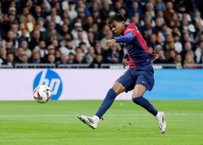 Yamal khiêu khích Real trước trận El Clasico