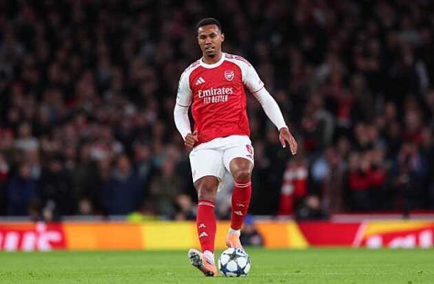 Mosquera giúp Arsenal tự tin vượt khó khi thiếu Gabriel