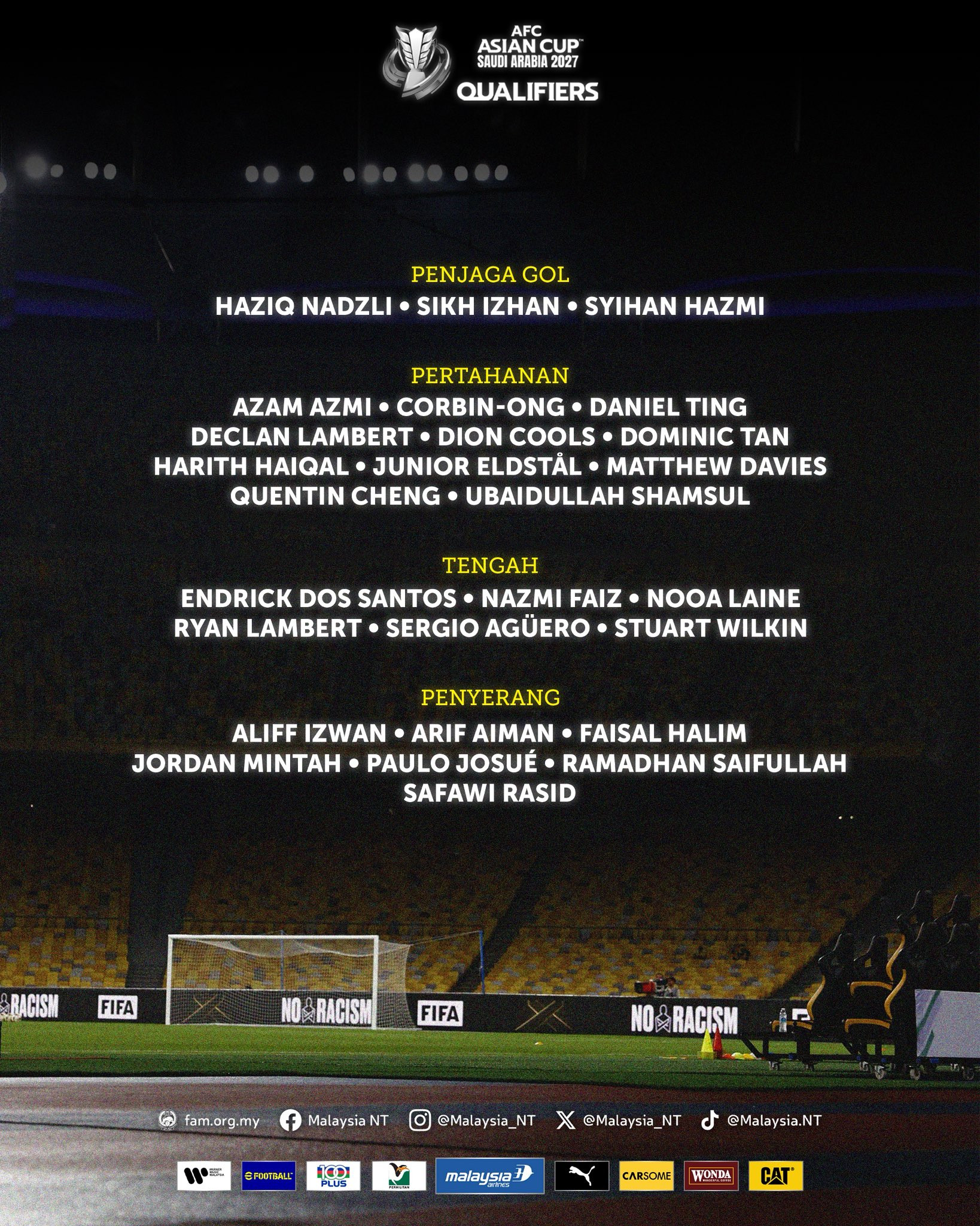 Malaysia triệu tập loạt sao nhập tịch đấu Nepal