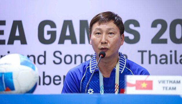 HLV Kim Sang-sik: U22 Việt Nam tự tin vào chung kết SEA Games 33