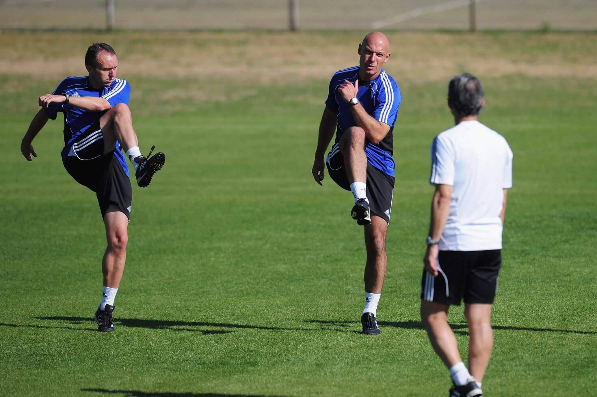 Cann tập luyện c&ugrave;ng Webb trước trận chung kết World Cup 2010.