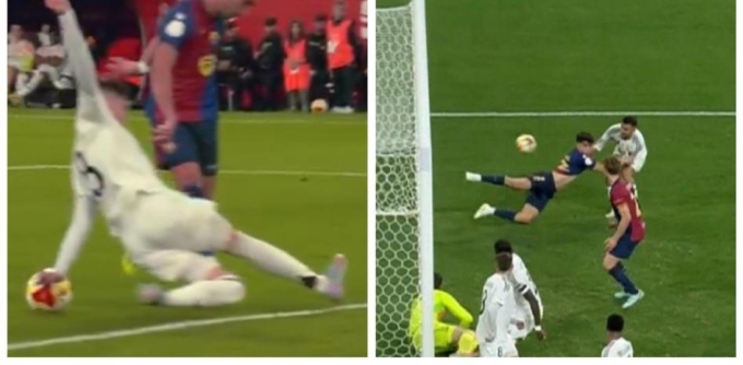 Trọng tài bỏ qua bốn quả phạt đền của Barca