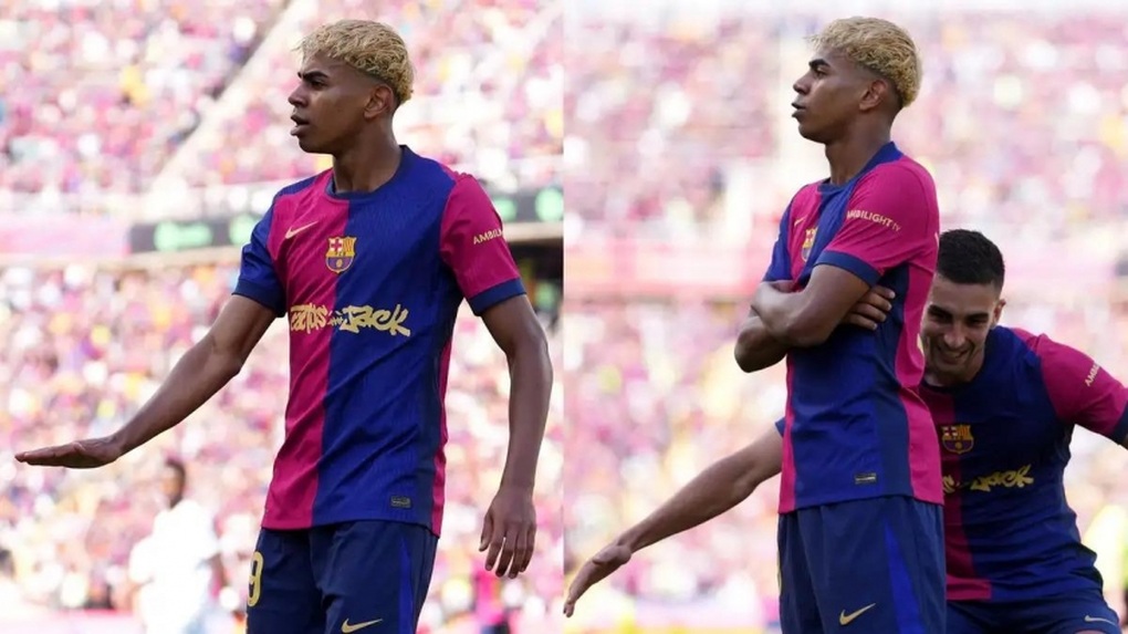 Tin bóng đá - Lamine Yamal gây sốt khi ăn mừng chế giễu C.Ronaldo và Mbappe