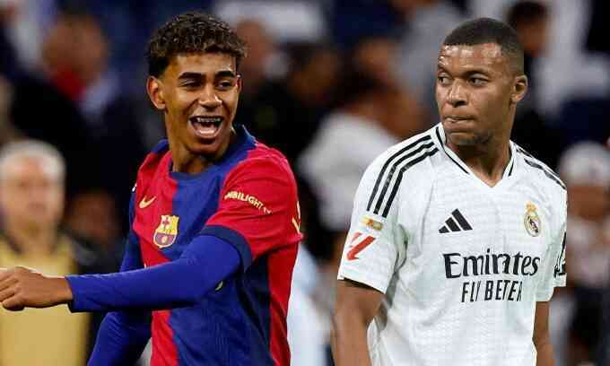 Yamal áp đảo Mbappe khi trực tiếp đối đầu