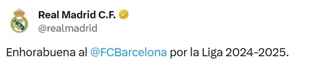 Phản ứng bất ngờ của Real Madrid khi Barcelona vô địch La Liga