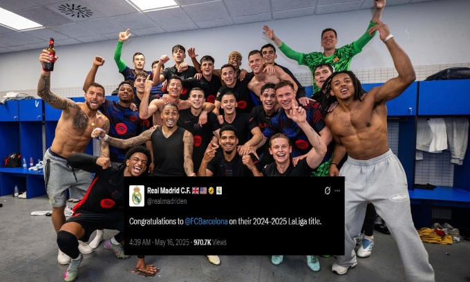 Real, Messi chúc mừng Barca vô địch La Liga