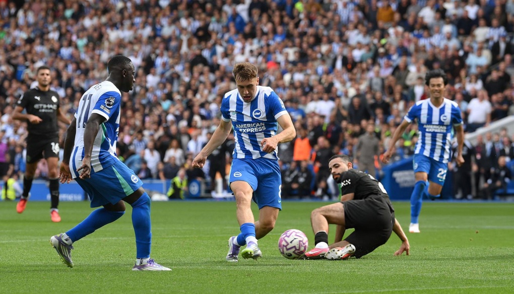 Haaland ghi bàn, Man City vẫn thua cay đắng trước Brighton
