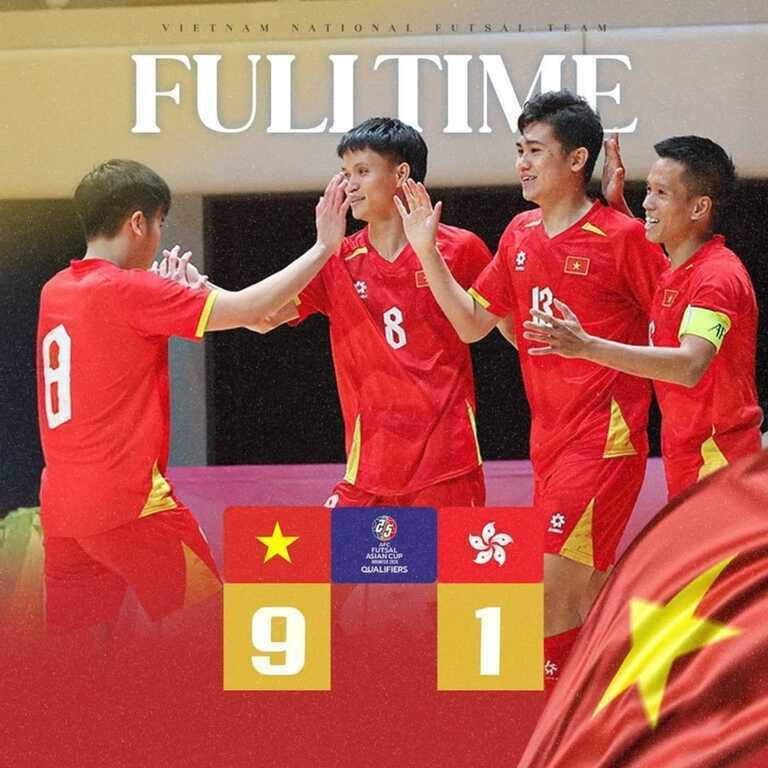 Tuyển futsal Việt Nam đại thắng 9-1, rộng cửa tham dự cúp châu Á