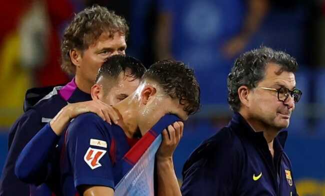 Fermin chấn thương, Barcelona gặp khó trước trận gặp PSG