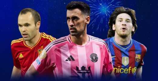 Messi, Iniesta và những ngôi sao chơi nhiều trận nhất với Busquets