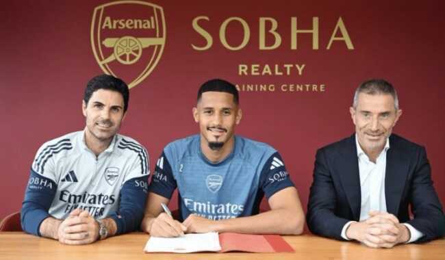 Arsenal trói chân Saliba.