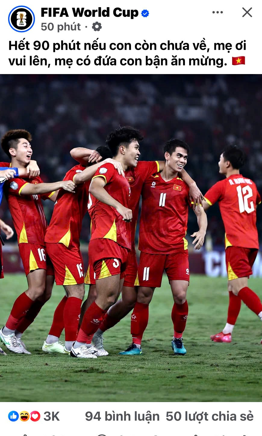 FIFA khiến fan Việt xúc động khi mượn `Mưa Đỏ` để chúc mừng vé châu Á