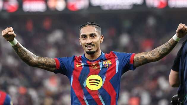 Raphinha hóa người hùng định đoạt Siêu cúp Tây Ban Nha