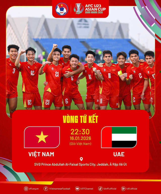 Xem trực tiếp bóng đá U23 Việt Nam vs U23 UAE ở kênh nào?