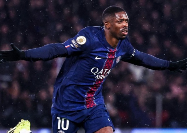 Dembele ghi 2 b&agrave;n cho PSG.