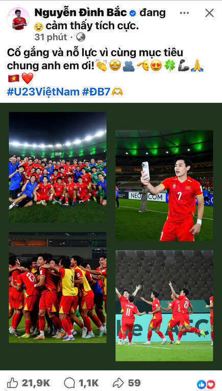 Đình Bắc gửi thông điệp đặc biệt đến U23 Việt Nam sau tứ kết nghẹt thở