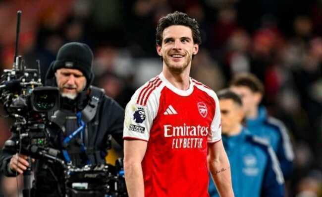 Arteta cập nhật khả năng ra sân của Declan Rice