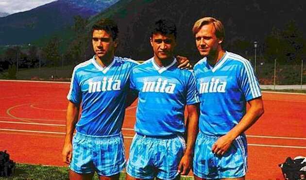 Dan Corneliusson với Stefano Borgonovo v&agrave; Claudio Borghi ở Como 