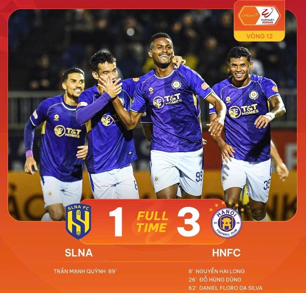 Hà Nội FC đánh bại SL Nghệ An, Thể Công Viettel thắng sít sao CLB Hải Phòng