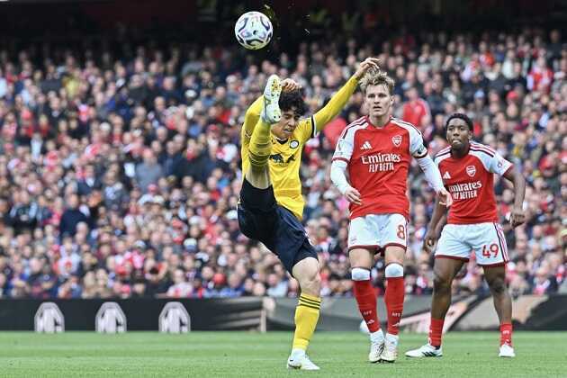 Arsenal trải qua 90 ph&uacute;t cực kỳ vất vả. Ảnh: EPA.