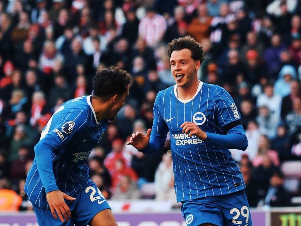 Đánh bại Sunderland, Brighton giữ vị trí top 3 Ngoại hạng Anh