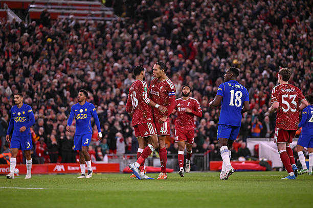 Gakpo gi&uacute;p Liverpool c&oacute; b&agrave;n gỡ ho&agrave;. Ảnh: Liverpool FC/Liverpool FC via Getty Images.