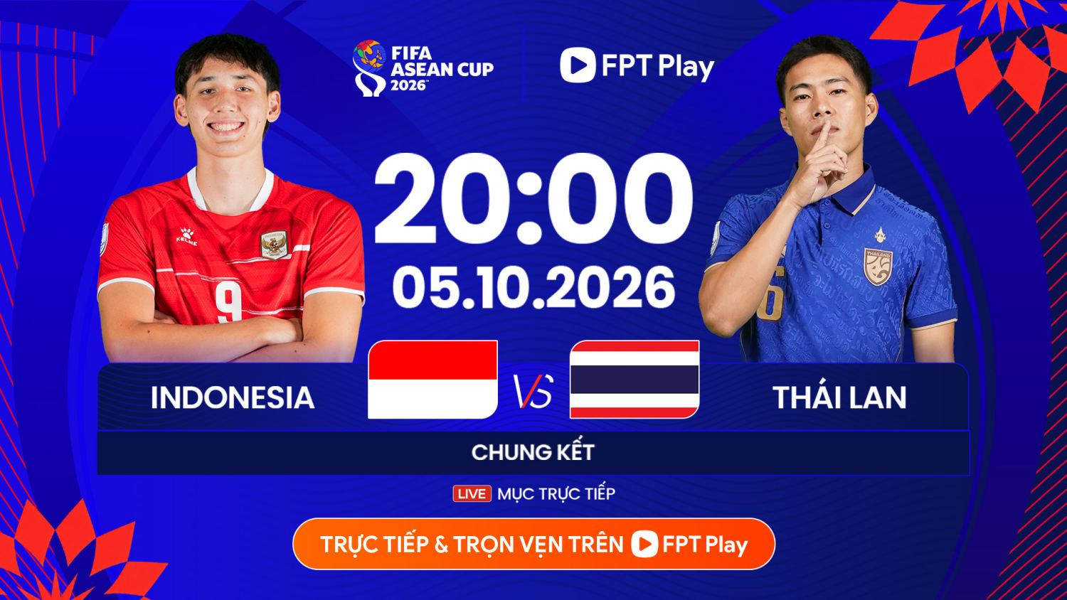 Link xem trực tiếp bóng đá Indonesia vs Thái Lan, 20h hôm nay 5/10