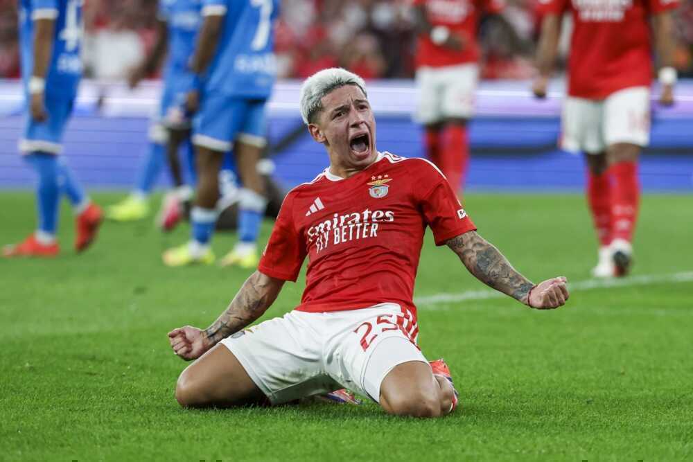 Gianluca Prestianni b&ugrave;ng nổ tại Benfica. Ảnh: EPA.
