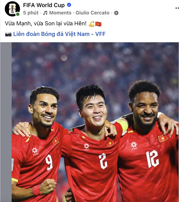 FIFA ca ngợi tuyển Việt Nam: `Vừa Mạnh, vừa Son, lại vừa Hên`