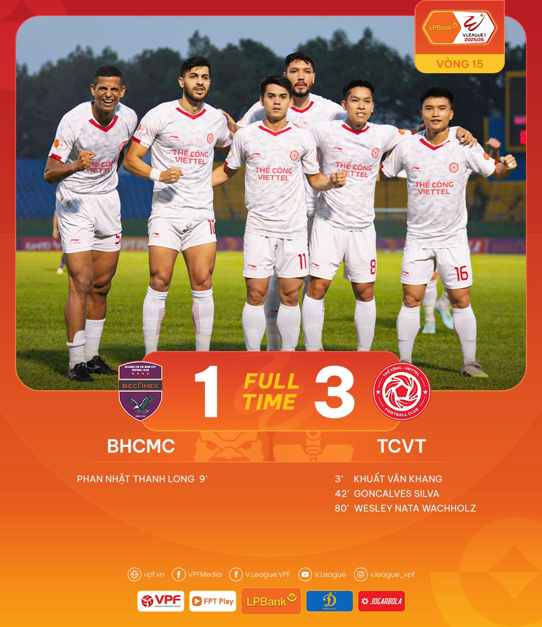 Đội trưởng U23 Việt Nam tỏa sáng, Thể Công Viettel vọt lên nhì bảng