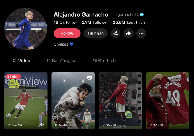 Garnacho nguy cơ bị kỷ luật vì xóa ảnh Chelsea