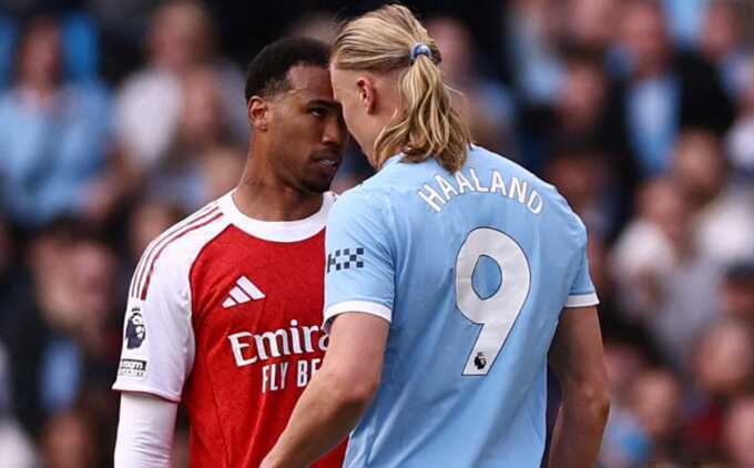 Haaland: `Bạn gái không thích tôi xô xát với Gabriel`