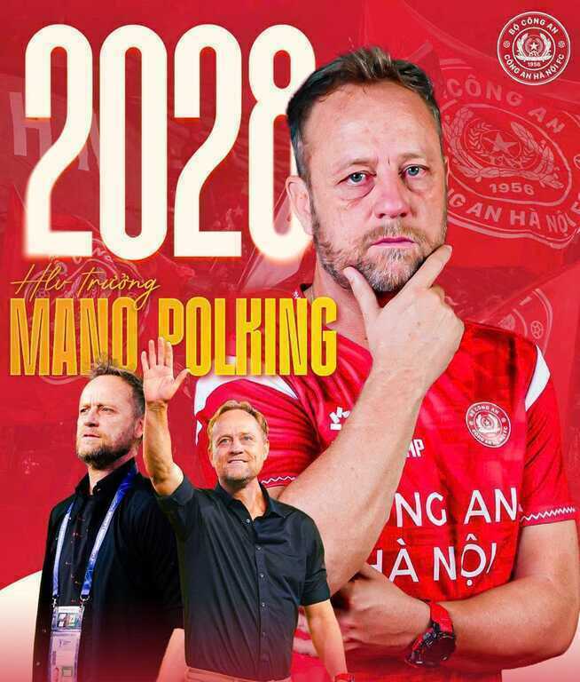 HLV Polking gia hạn hợp đồng với CLB Công an Hà Nội tới năm 2028