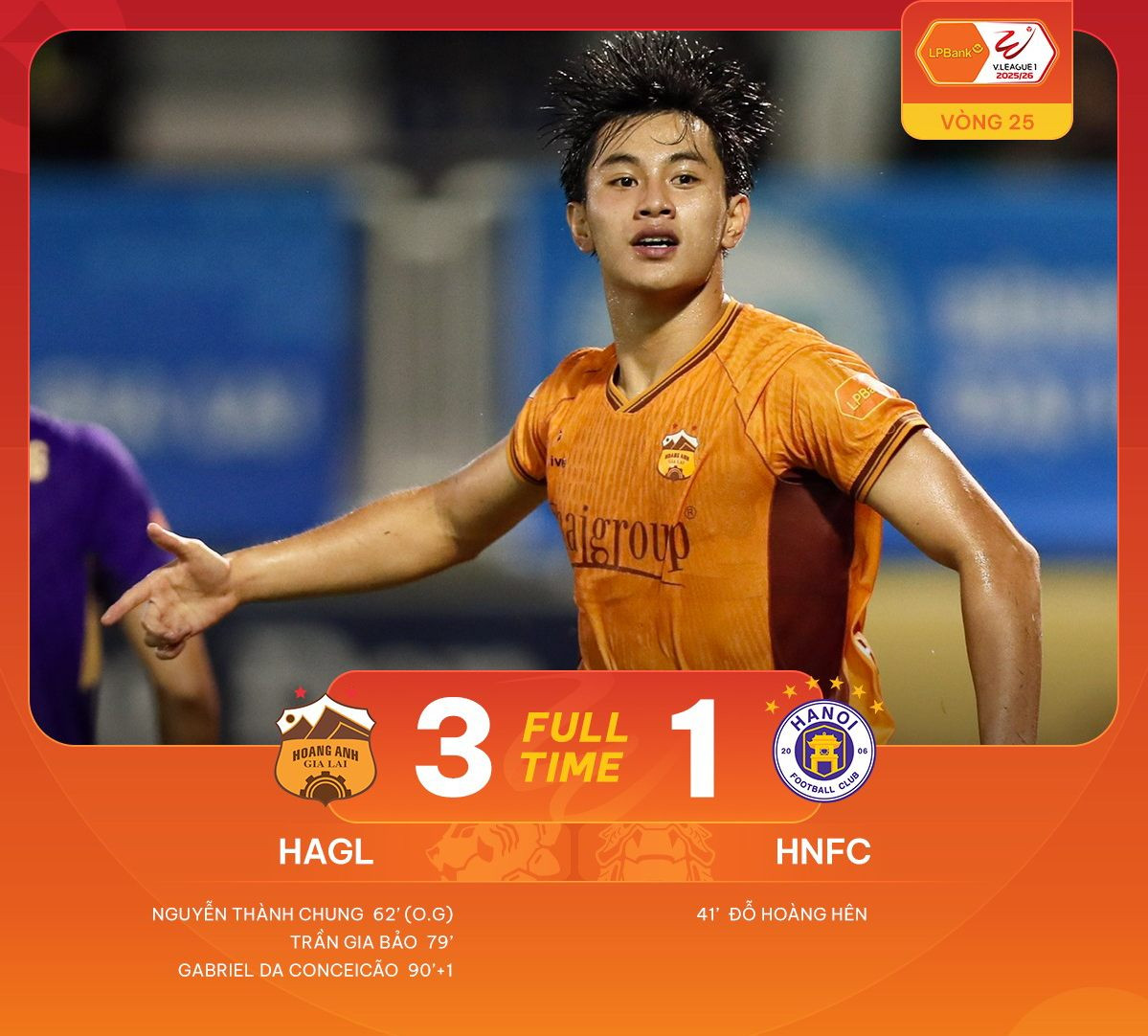 HAGL ngược dòng hạ Hà Nội FC, chính thức trụ hạng V-League