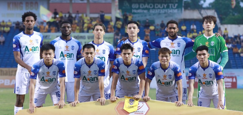 SLNA kh&ocirc;ng c&ograve;n nhiều động lực phấn đấu tại V-League. Ảnh: CLB SLNA.