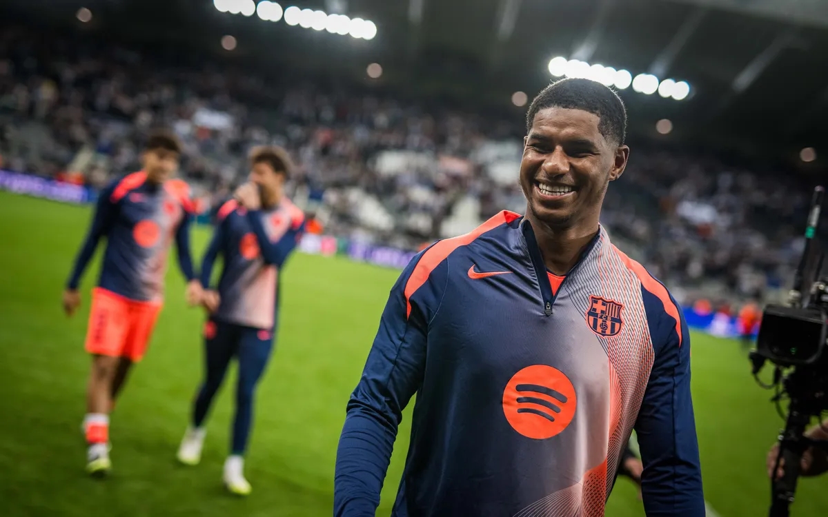 Marcus Rashford đ&atilde; c&oacute; một m&ugrave;a giải cho mượn ấn tượng trong m&agrave;u &aacute;o Barca. Ảnh: Barcelona FC.