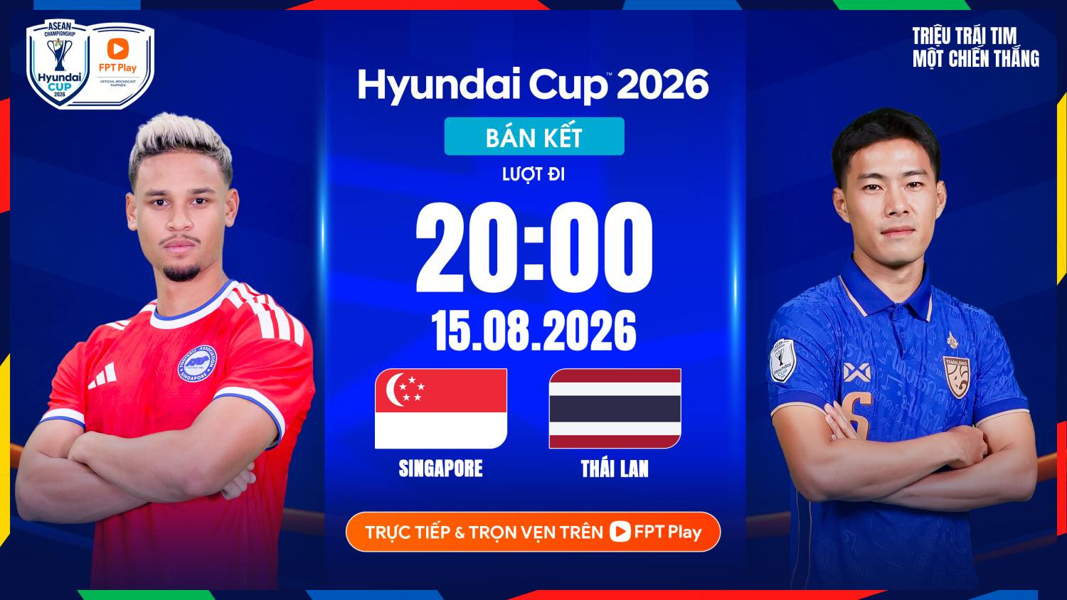 Xem trực tiếp bóng đá Singapore vs Thái Lan ở kênh nào?