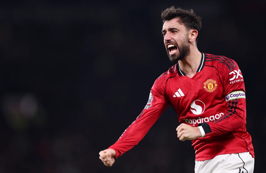 Sau giai đoạn đầu kh&ocirc;ng như &yacute;, Bruno Fernandes đ&atilde; b&ugrave;ng nổ mạnh mẽ ở qu&atilde;ng thời gian c&ograve;n lại m&ugrave;a giải 2025/26. Ảnh: Manchester United FC.