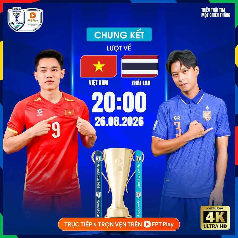 Xem trực tiếp chung kết lượt về Việt Nam vs Thái Lan ở kênh nào?