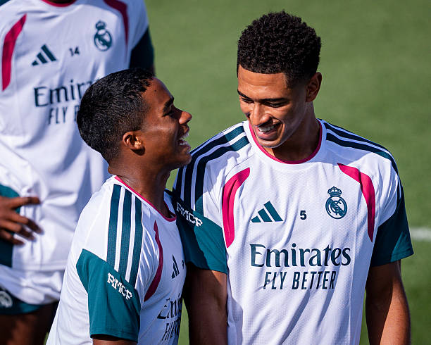 Endrick c&oacute; thể hưởng niềm vui ở Real? Ảnh của Alberto Gardin/Eurasia Sport Images/Getty Images.