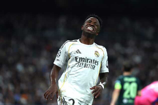 Vinicius Junior mang đến nhiều dấu hỏi tại Real Madrid. Ảnh: EPA/Kiko Huesca