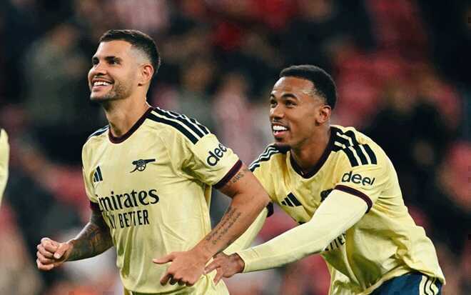 Bruno Guimaraes nhanh ch&oacute;ng khẳng định gi&aacute; trị ở Emirates. Ảnh: Arsenal. 