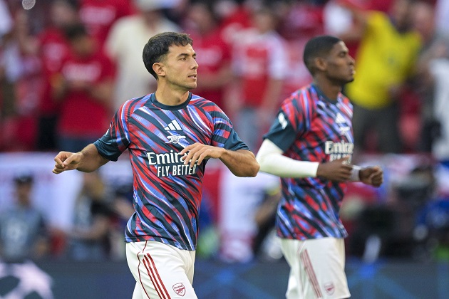 Zubimendi đang đ&oacute;ng vai tr&ograve; k&eacute;p phụ tại Arsenal. Ảnh: EPA.