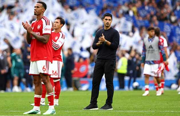 Loạt thống kê thảm họa của Arsenal trong trận thua Brighton